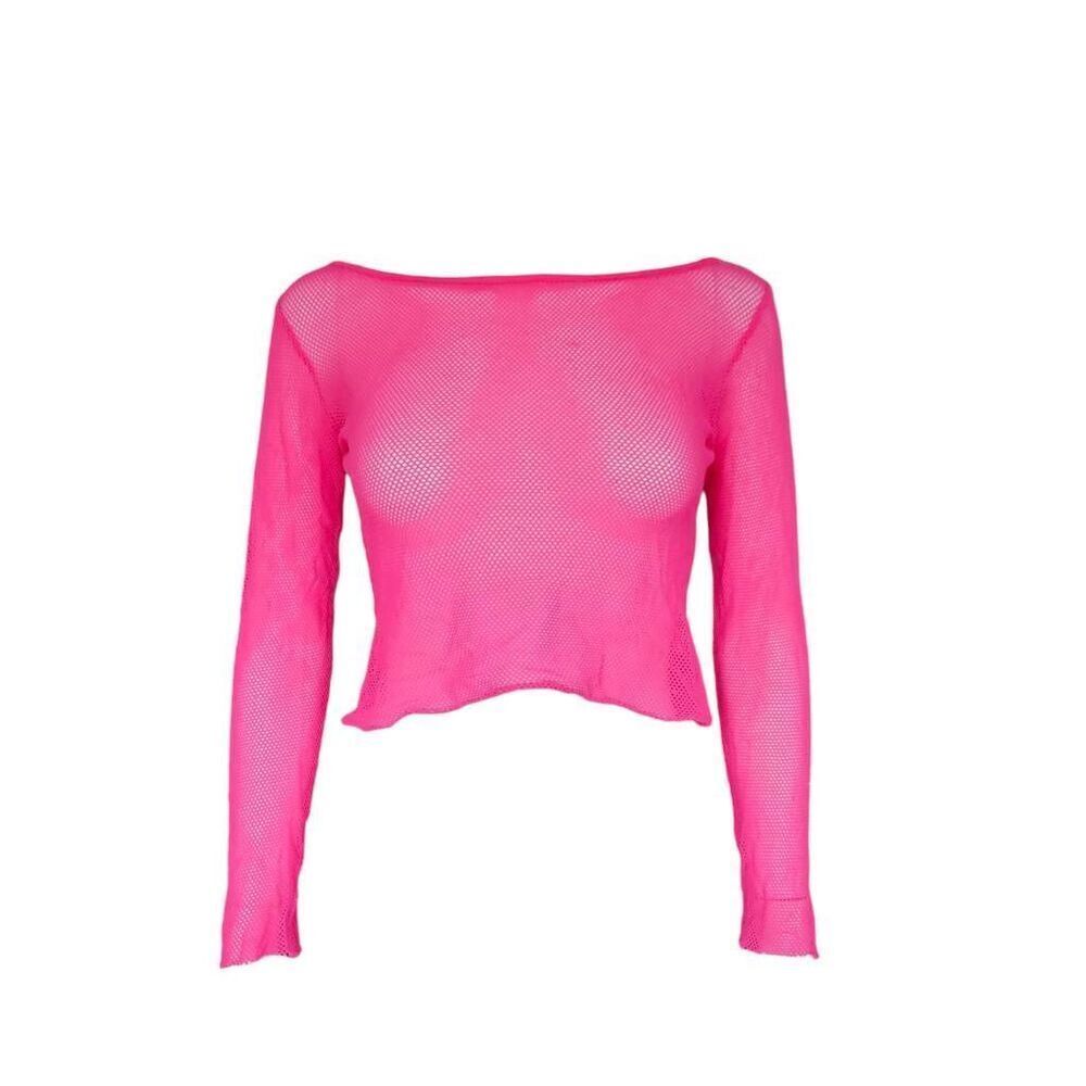 scene fishnet crop top